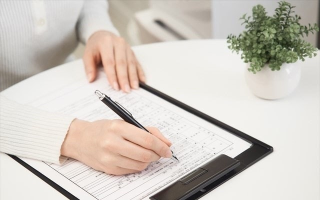 アンケート記入